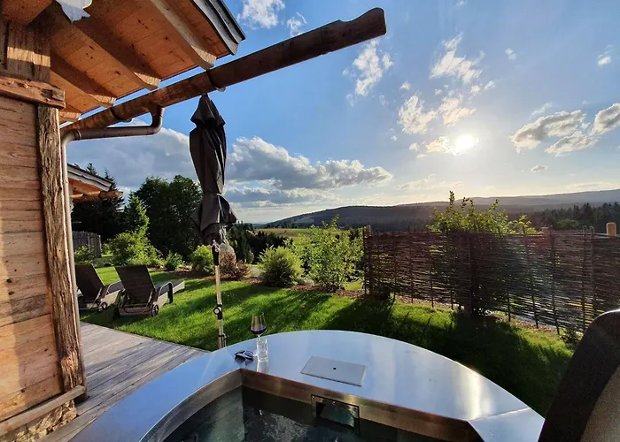 Dreisessel-chalets Im Bayerischen Wald - Dreisessel Mit Whirlpool-sauna-kamin شاليه هايدموهله